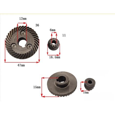 Gear Set for Makita 9553/9555 Angle Grinder, 36 Teeth and 11 Teeth