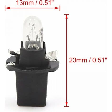 10 st DC 12V 1,2W T5 Ljusgula Bilinstrumentbräda Lampor