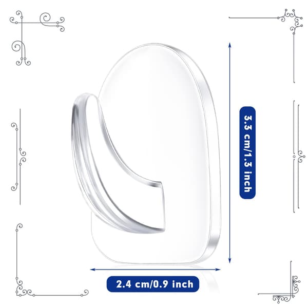 30 Transparent Adhesive Hooks, Extra Strong Self-Adhesive Hooks for Towels and Clothes, Wall Hooks Without Drilling