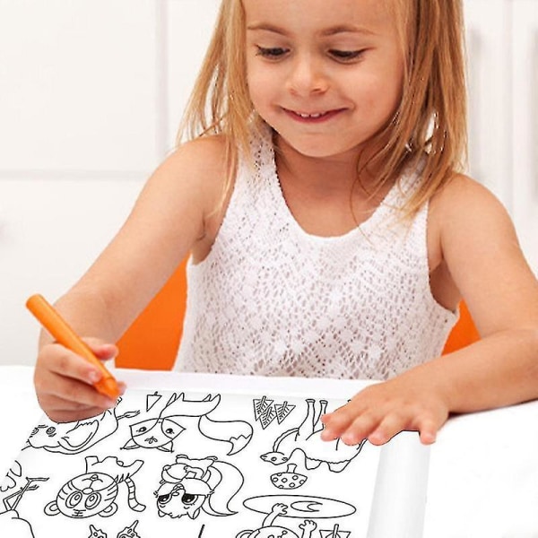 Ritpapper för barn Giant målarpappersrulle för barn Sticky ritpappersrulle för småbarn Jumbo målarpappersrulle för barnVit