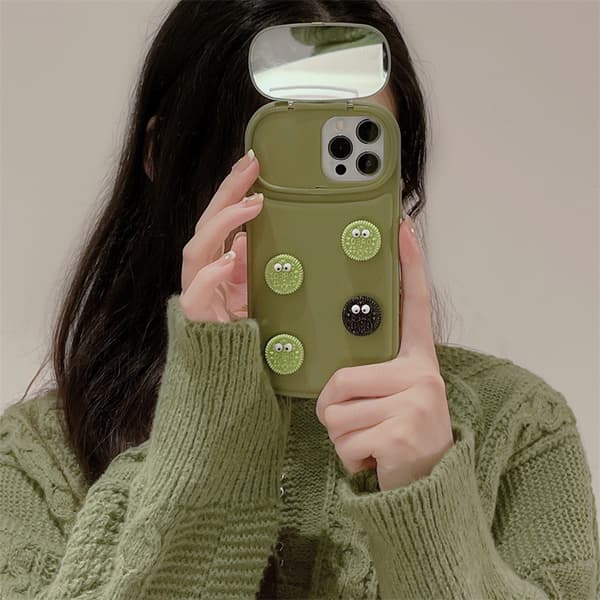 Enkelt flip-speil passer til iPhone 14 Pro Max og 13 Pro Max mobiltelefondeksler.