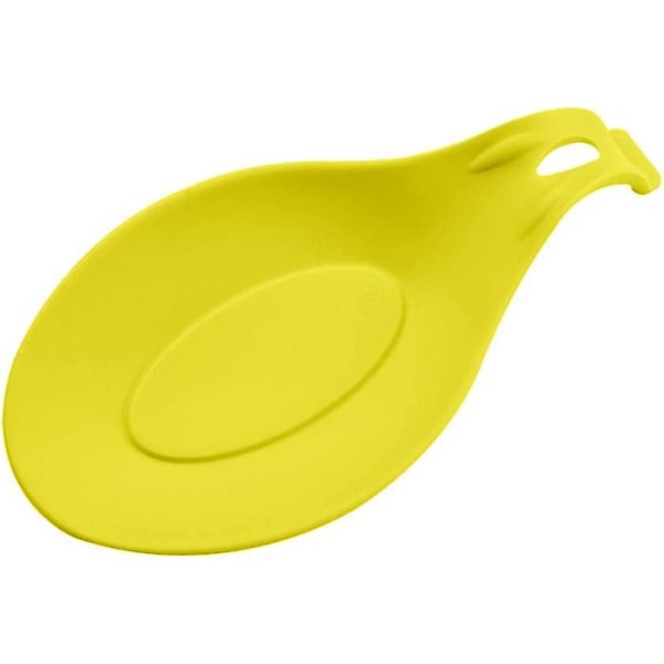 Silikoninen lusikkatuki lämmönkestävä lusikka haarukkamatto alusta astia lastalla pidike ruoanlaittoväline astia (3 kpl, keltainen)