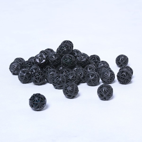 100 stk. 16 mm akvarie biobolde filtermedie, akvariefisketank filtermedie, havedams filterbolde med medieposer