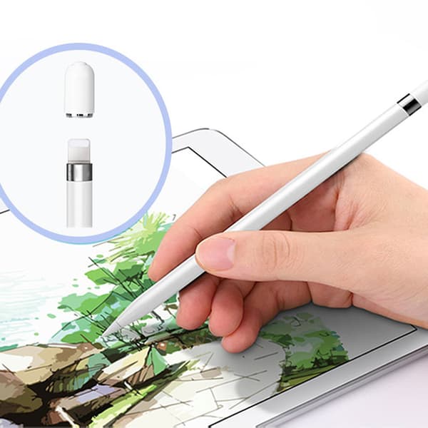For iPad ABS Pen Cap Replacement White Stylus Protective Cover for Tablet