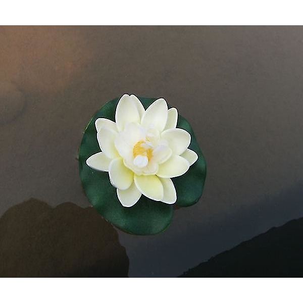 2 stk kunstig lotus falske flytende vannlilje Eva Simulation Pool Lotus kunstige planter og blomsterdekor
