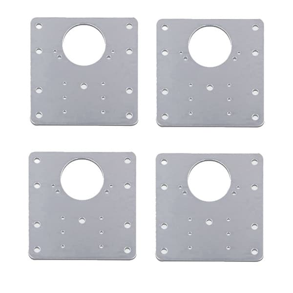 Inf reparationsplade til hængselmøbler 9x9 cm rustfrit stål -