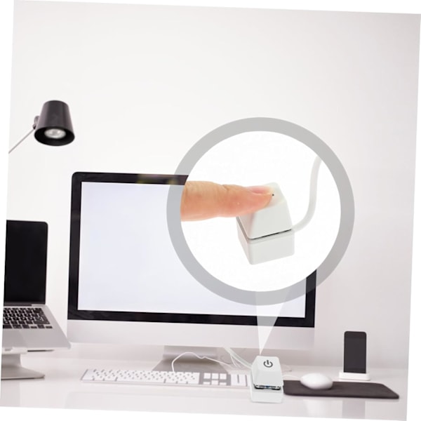 PC Power Button Computer Case Button White Cable 1.65m Extension for Easy Use Random