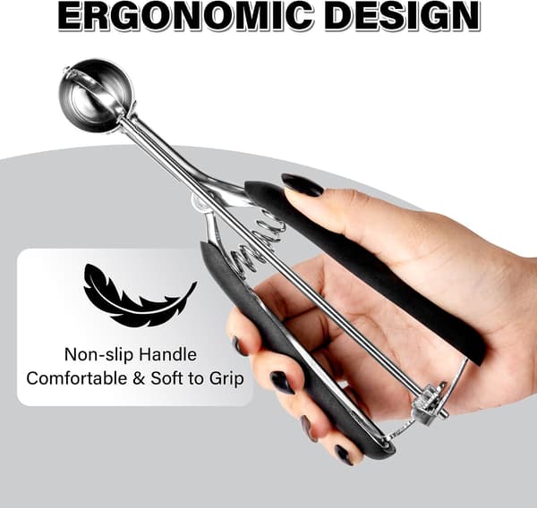 Glass Scoop - Stainless Steel - 3 cm - Extra Small - Comfortable - Black