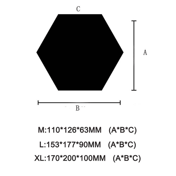 Kuusikulmaiset seinätarra, 12 kpl Suuret irrotettavat akryylipeiliseinätarrat Kotiin Olohuoneen Makuuhuoneen Sisustukseen 126x110x63mm Kulta 126x110x63mm Gold