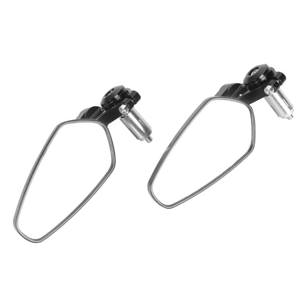 2 PCS Motorcycle Handlebar Side Mirrors High Definition Clear View Aluminum Black