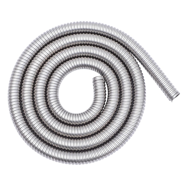 3m rustfrit stål metalgevind slange wire Kabelbeskytter Kabelmanchet RørSølv300X25cm Silver 300X25cm