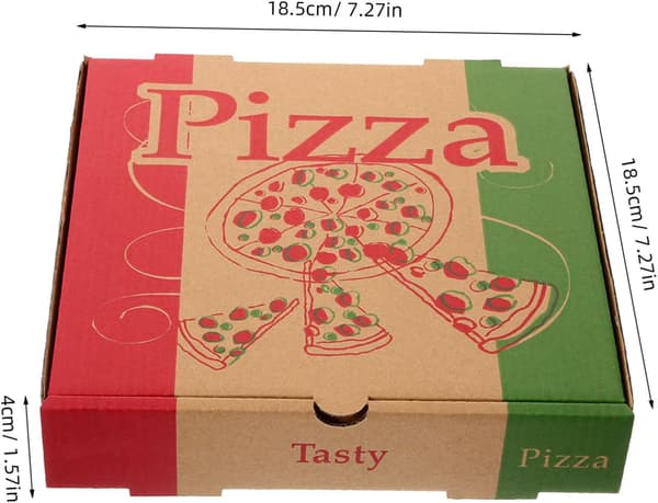 10 stk. papir pizzakasser til mad- og cafébrug, multifunktionelle opbevaringskasser til mad, egnede