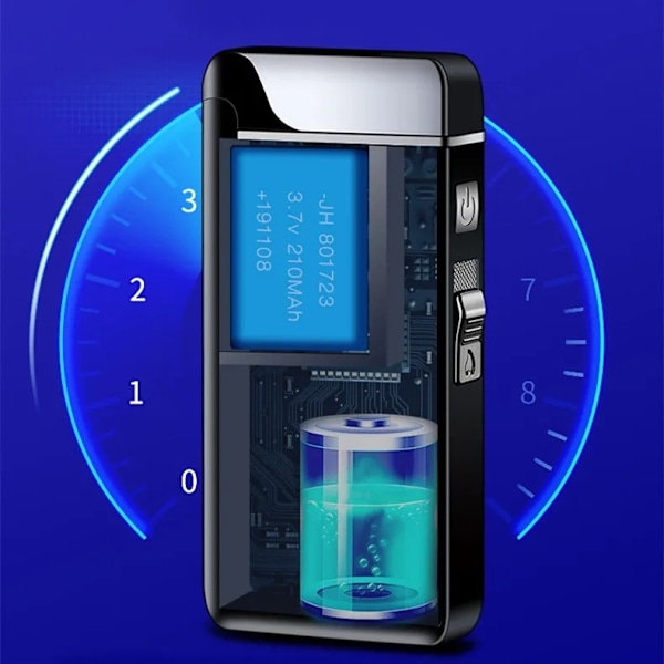Smart Tändare - Premium Plasma Tändare, Elektrisk, Micro USB Uppladdningsbar, Stilren, Vindtät, Zippo Stil, Olika Färger, Gasfri