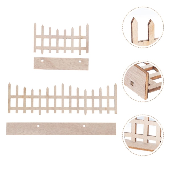 2 st Heminredning Trädgårdsstaket Panel Trädgårdskant Kant Trädgårdspalisad Staket Khaki 16,5x Khaki 16.5x4.6cm