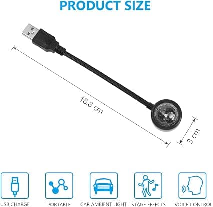 Billamper for bil, Mini LED-stjernehimmel for bilens innertak