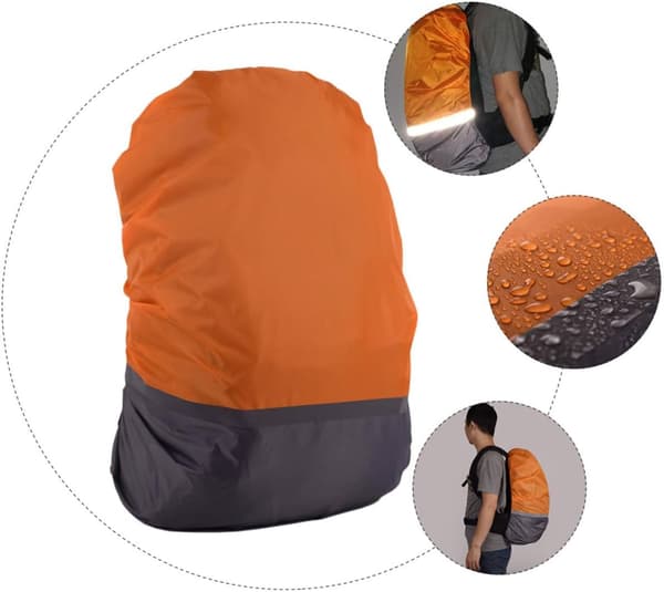 Waterproof Rain Cover for Camping Backpack, Large Size, Reflective Night Safety Protection