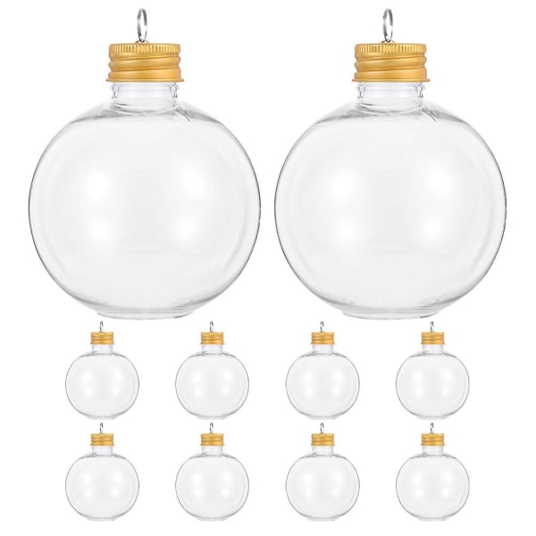 10 stk juletre fyllbare ornamenter vannflaske pærer form anheng GodteriholderGylden8,00X6,8 Golden 8.00X6.80X6.80CM