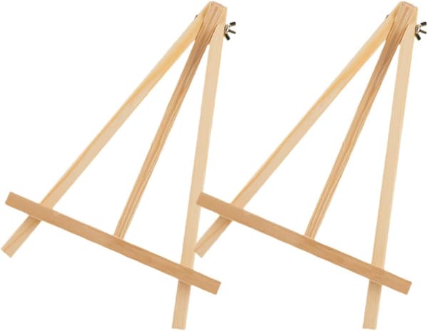 2 stk. tegnebrett i tre for gutter og jenter 18x24 cm Mini Tripod Bordkunstmalingsholder