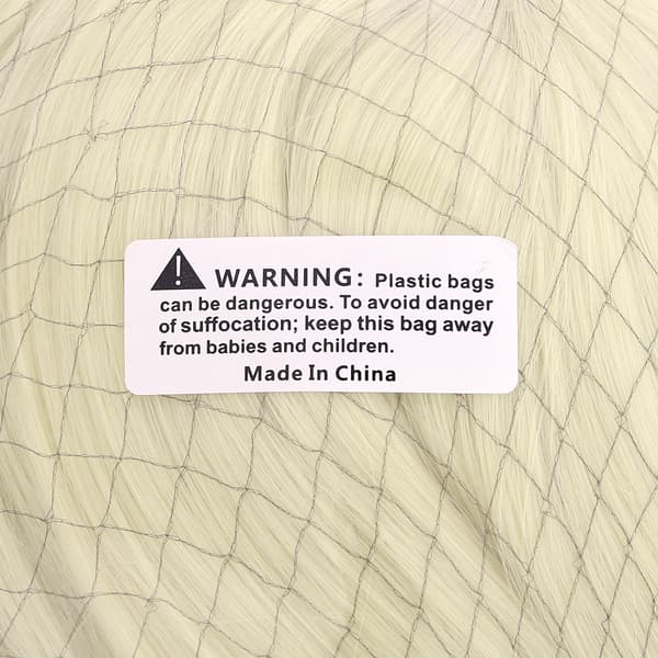 Dame kort syntetisk rett parykk (Beige)