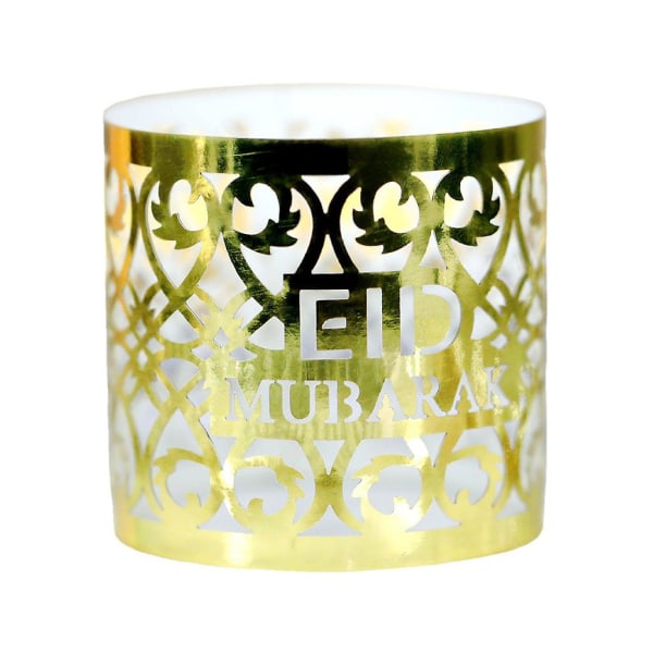 100 kpl Ontot liekettömät elektroniset kynttilänvarjostimet koristelu Ramadan lampunvarjostimet juhlakoriste Heijastava kulta