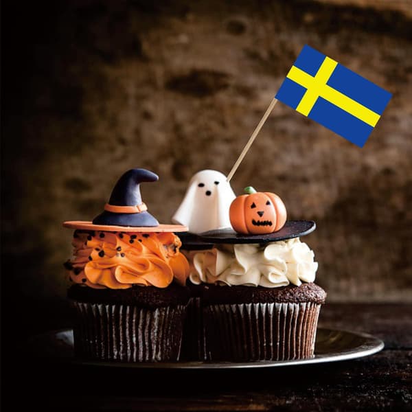 50 nationella flaggval, svenska fruktval, matdekorationsval för VM