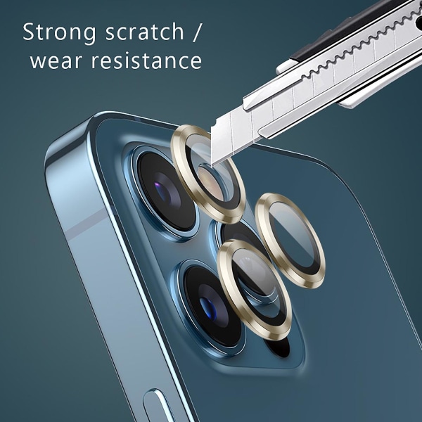 Kameradeksel i herdet glass av aluminiumlegering, sirkelformet, for iPhone 13 Mini/for I