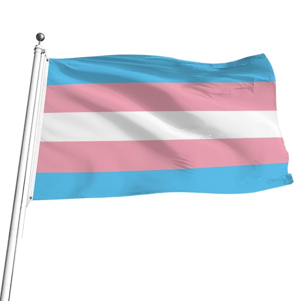 90*150cm Transgenderflagga, Dubbelkönsflagga, Pan-könsbanner med 2 mässingsöglor för vägg, sovrum, utomhus Transgenderflagga Transgender Flag