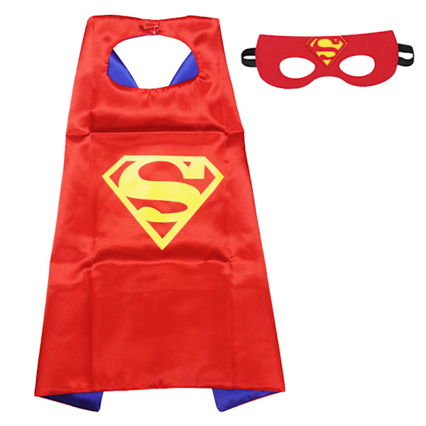 Superhjältekåpor och masker för flickor, Superhjältekåpset, Halloweenkostymer för flickor och pojkar 3-10 år, 2 delar