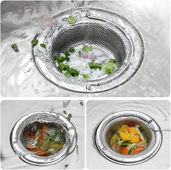 Diskho Sil, Diskho Galler med Handtag, Rostfri Diskho Avloppssil, Blockskydd, Ytterdiameter 11cm, Innerdiameter 8cm