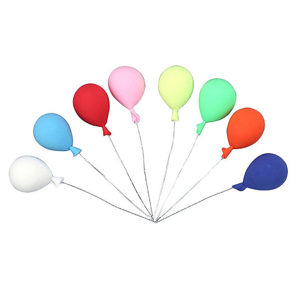 8 st Miniatyrballonger Modeller Söta Lera Mini Ballonger Mini Hus Dekorationer Blandade Färger 7X2X2C Assorted Color 7X2X2CM