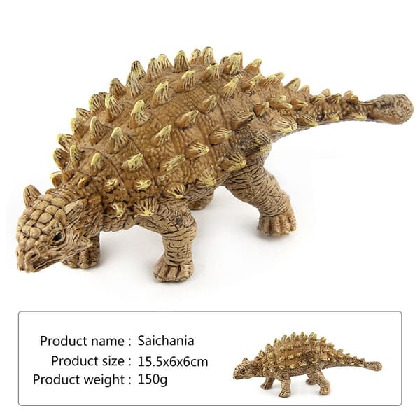 Dinosaurus Ankylosaurus-figuuri, monivärinen