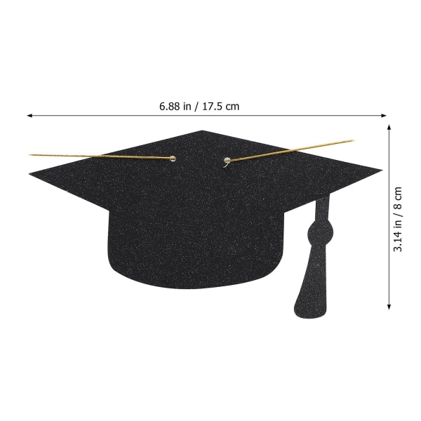 Rød Bil Dekoration Klasse 2022 Festflag Banner Grad Hat Banner Grad Foto Banner Graduation BuntingSort17. Black 17.5X8CM