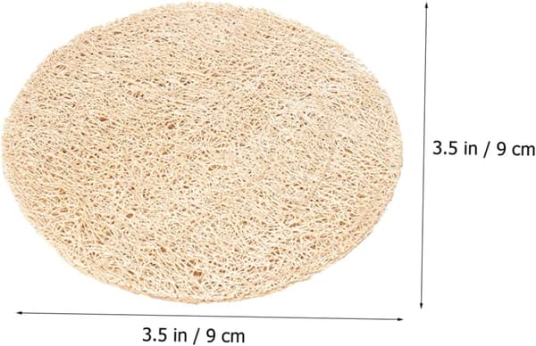 Durable Loofah Coasters Insulated Cup Mats Non-Slip Coasters for Kitchen