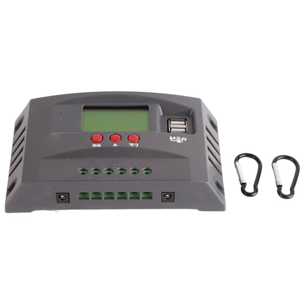 Solar Charge Controller MPPT Tracking Opladning 12V 24V Automatisk Tilpasning LCD Solpanel Regulator med 2 DC USB 10A