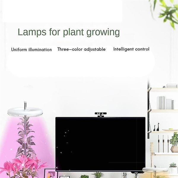 Grow Lights Kompatible med indendørs planter, Full Spectrum Led Plant Grow Light, Højdejusterbar Grow Lamp 3 Co