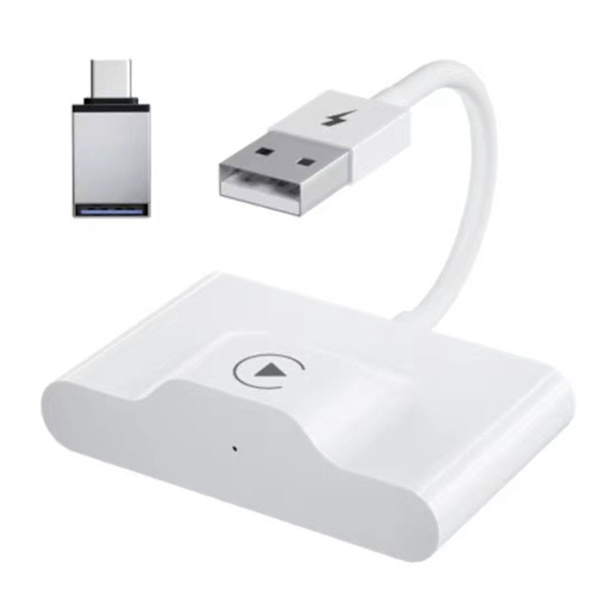 Wireless CarPlay Adapter USB Interface Plug and Play Convenient CarPlay Dongle Box for iPhone Concave Surface