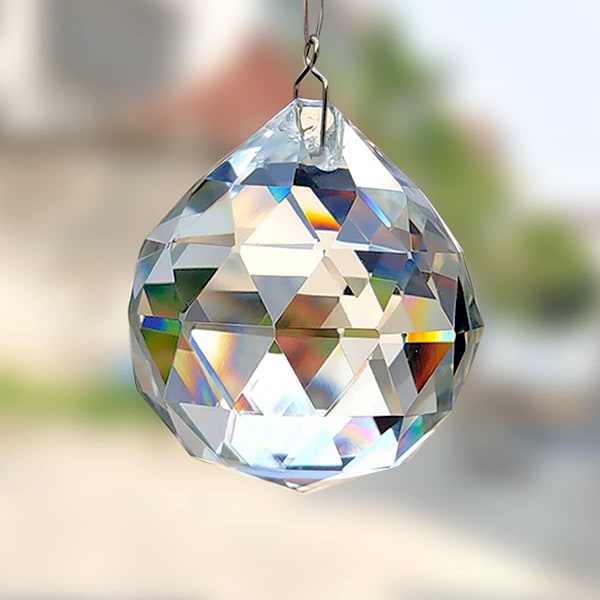 20-pack 20mm Transparent Hängande Kristallkula Prisma Feng Shui Kula Kristallglaskula Hänge Regnbågsmakare för Fönster Solfångare