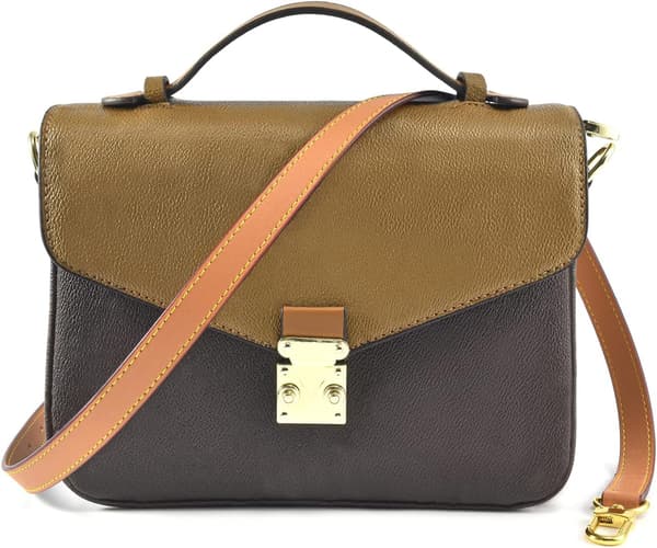 Enkel axelrem, sned axel, äkta läder, justerbar axelrem, lämplig för små väskor, handväskor, budväskor, crossbody-väskor