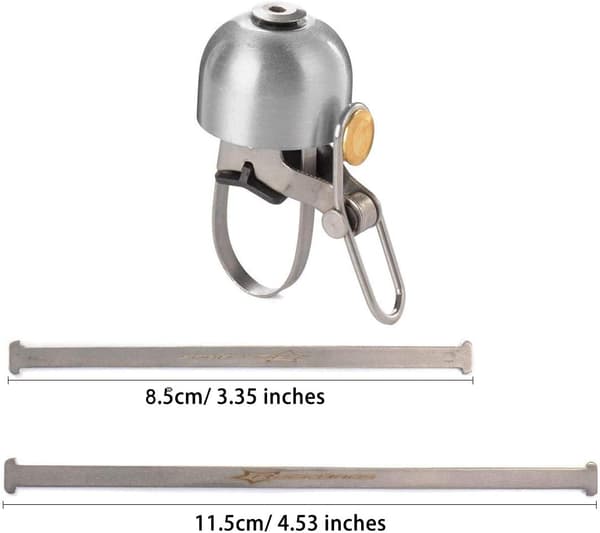 Cykelklocka, cykelhorn för 22-36 mm styre (silver)