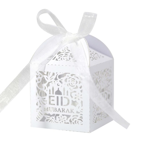 100 kpl karkkirasia Hollow Rose Ramadan Gift BoxWhite