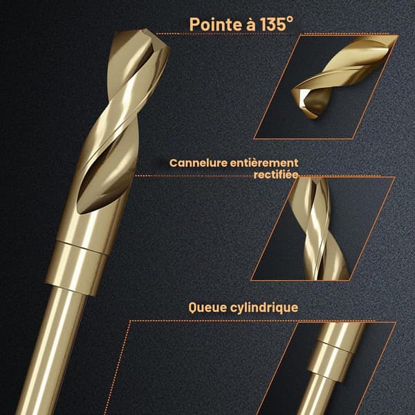 HSS-Co 25 mm spiralbor, professionelle metalbor til metal og rustfrit stål