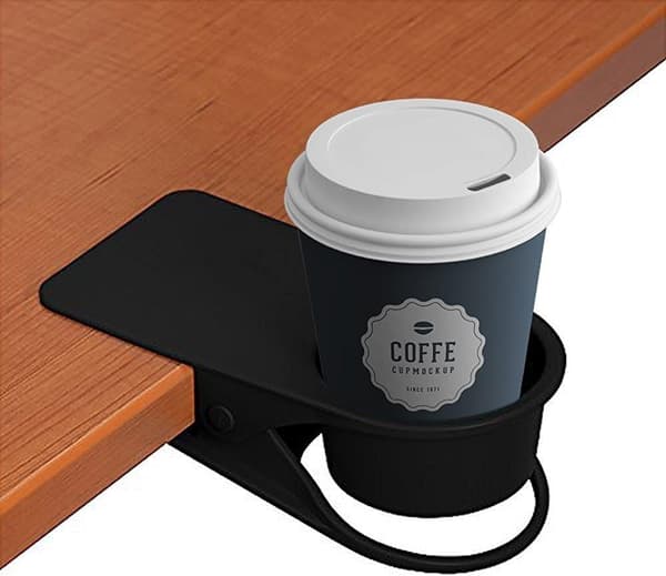 Klembar Koppholder for Hjem, Bil, Kontor, Skrivebordsstol - Vann, Brus, Kaffe