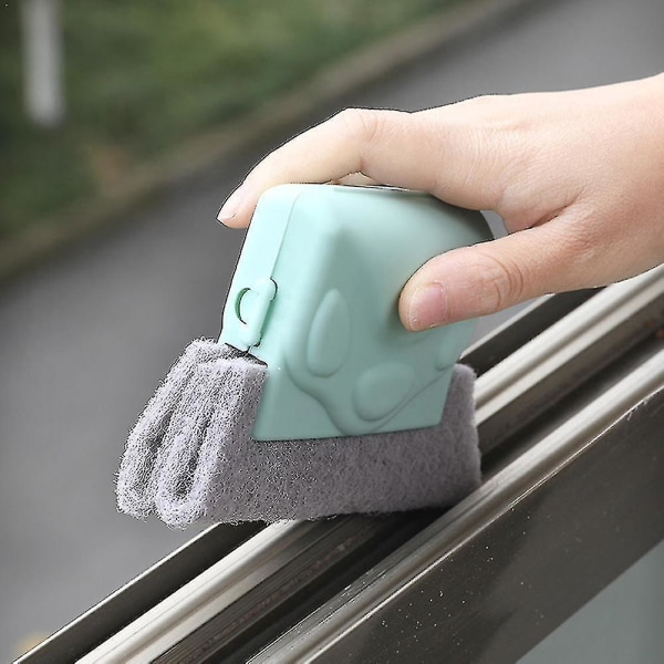 1 stk tilfeldig farge vindusrengjøringsbørste riller rengjøringsbørste spor rengjøringsbørste husholdningsvindusrengjøringsverktøy