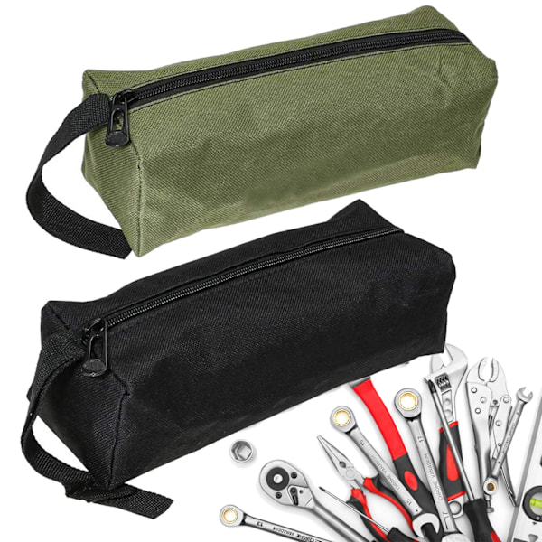 Verktygsväska 2-pack Canvas Verktygsväska, Multifunktionella Verktygsväskor, Multifunktionell Liten Verktygsväska med Blixtlås, Skruvmejselverktygsset