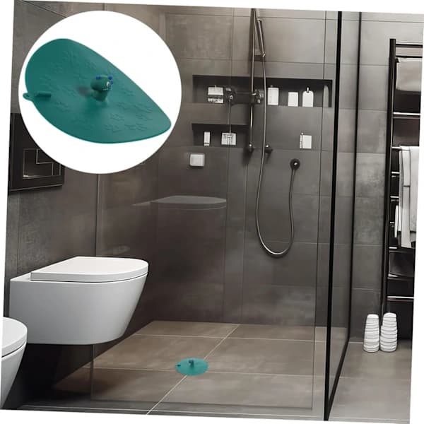 Odor Neutralizing Protector for Floor Drains, Toilets, Sinks, Kitchen Sinks, Silicone Mat, Silicone Sink Mat for Bathroom, Green