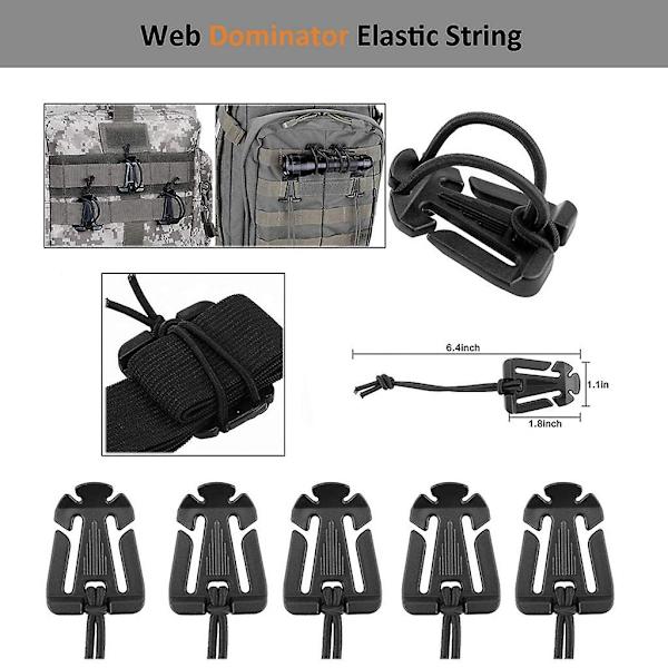 35 st Tac-tiska Växelfästen för Molle Ryggsäckar, Webbing, D-ringar