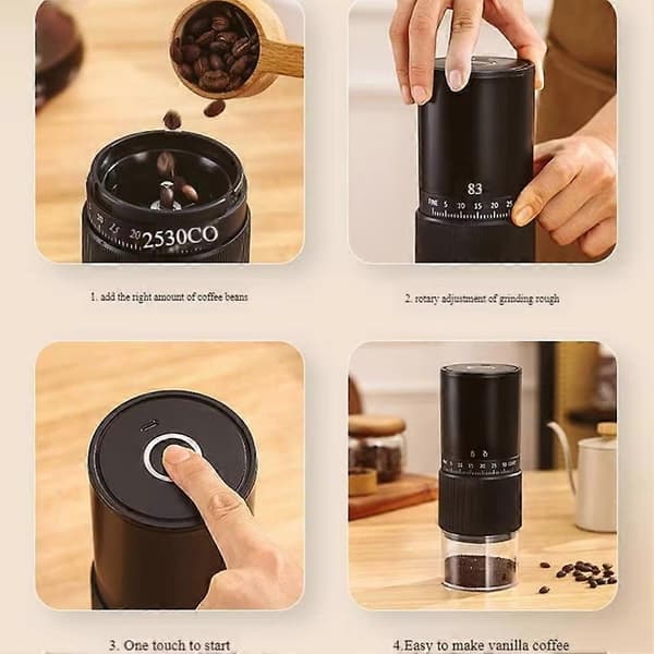 Portable Coffee Grinders Adjustable Coffee Maker Grinder Noise-Reducing Grinder for Kitchen Coffee