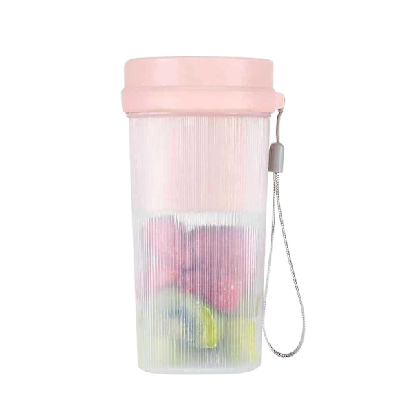 Bärbar Blender, Personlig Mini-flaska Resa Elektrisk Smoothie Blender Maker Fruktjuicekopp Rosa Pink