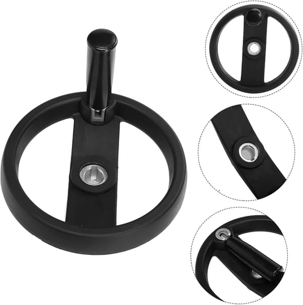 Round Nylon Handwheel for Milling Machine Through Fixing Hand Crank Rotating Knob Double