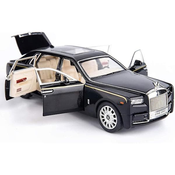 1/24 Rolls-Royce Phantom Modelbil - Zinklegering Legetøjsbil med Lyd og Lys, Perfekt Gave til Børn
